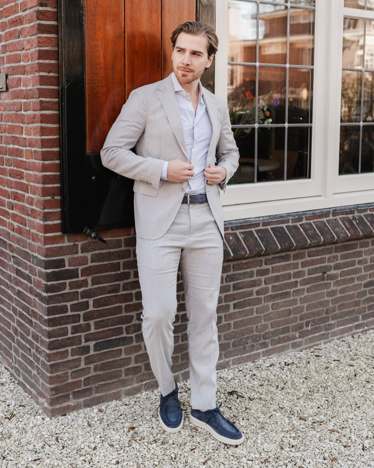13712 Blauw Heren Veterschoenen