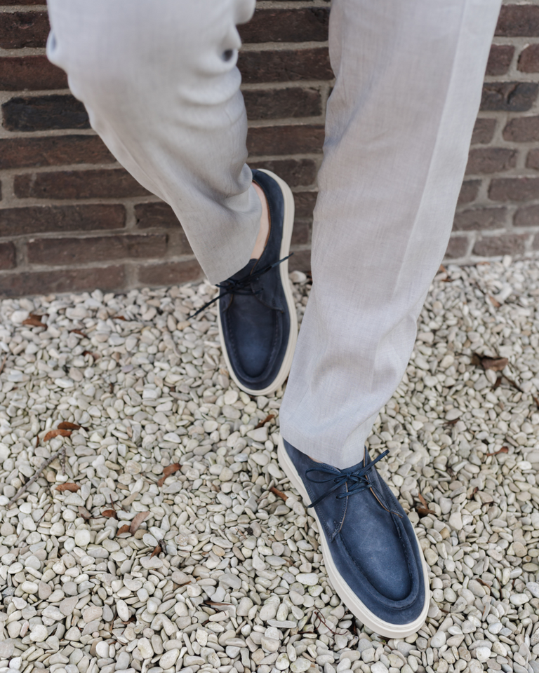 13712 Blauw Heren Veterschoenen