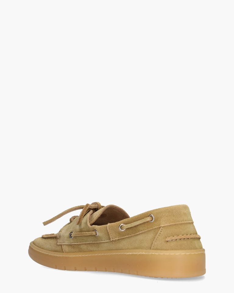 Boat Loafer Brushed Lichtbruin Heren Veterschoenen