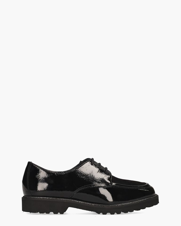 40910 Zwart Dames Veterschoenen