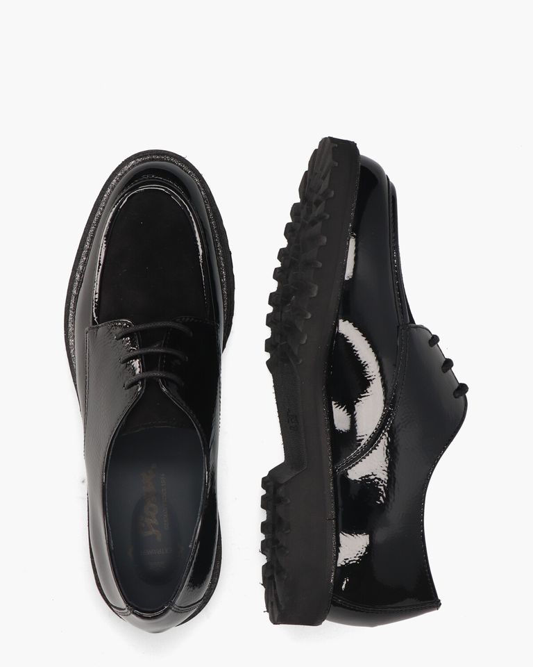 40910 Zwart Dames Veterschoenen