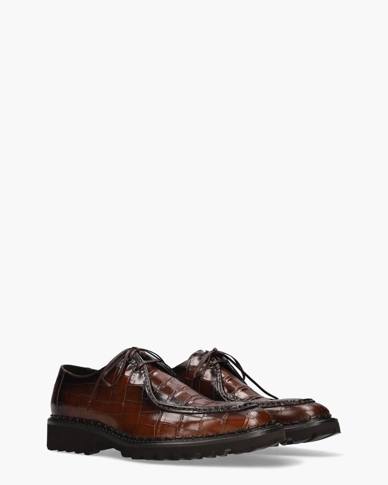 1407 Bruin Heren Veterschoenen