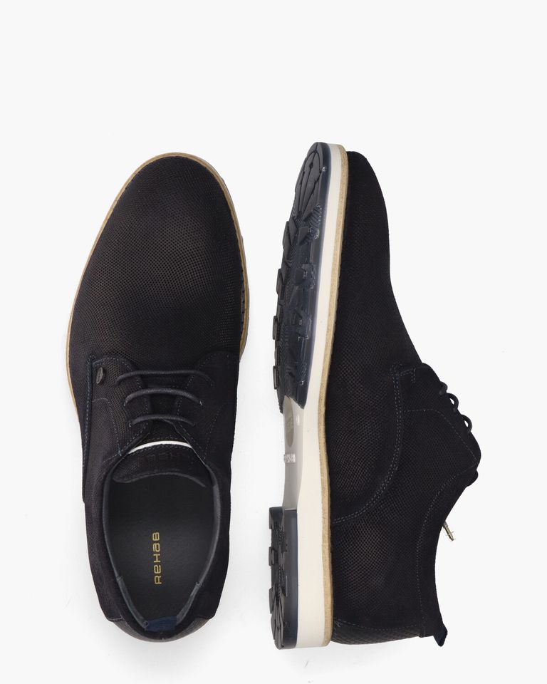 Pozato Sue Weave Donkerblauw Heren Veterschoenen
