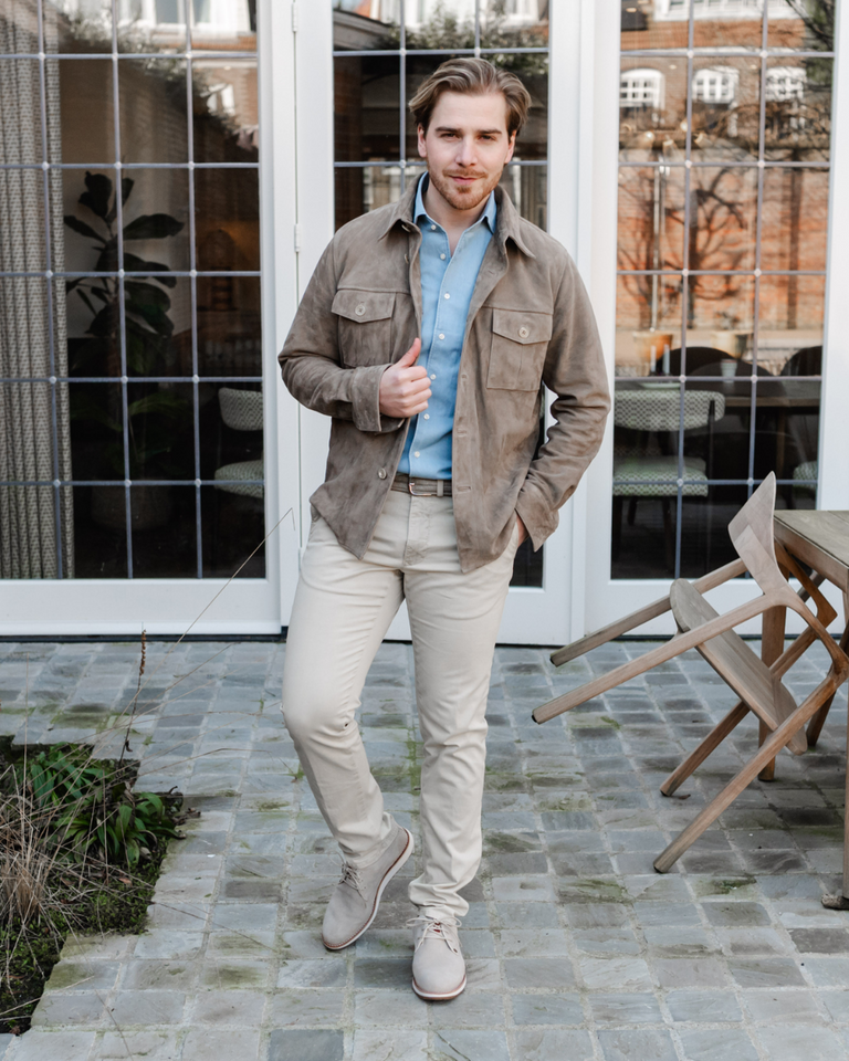 Nolan Hive Taupe Heren Veterschoenen