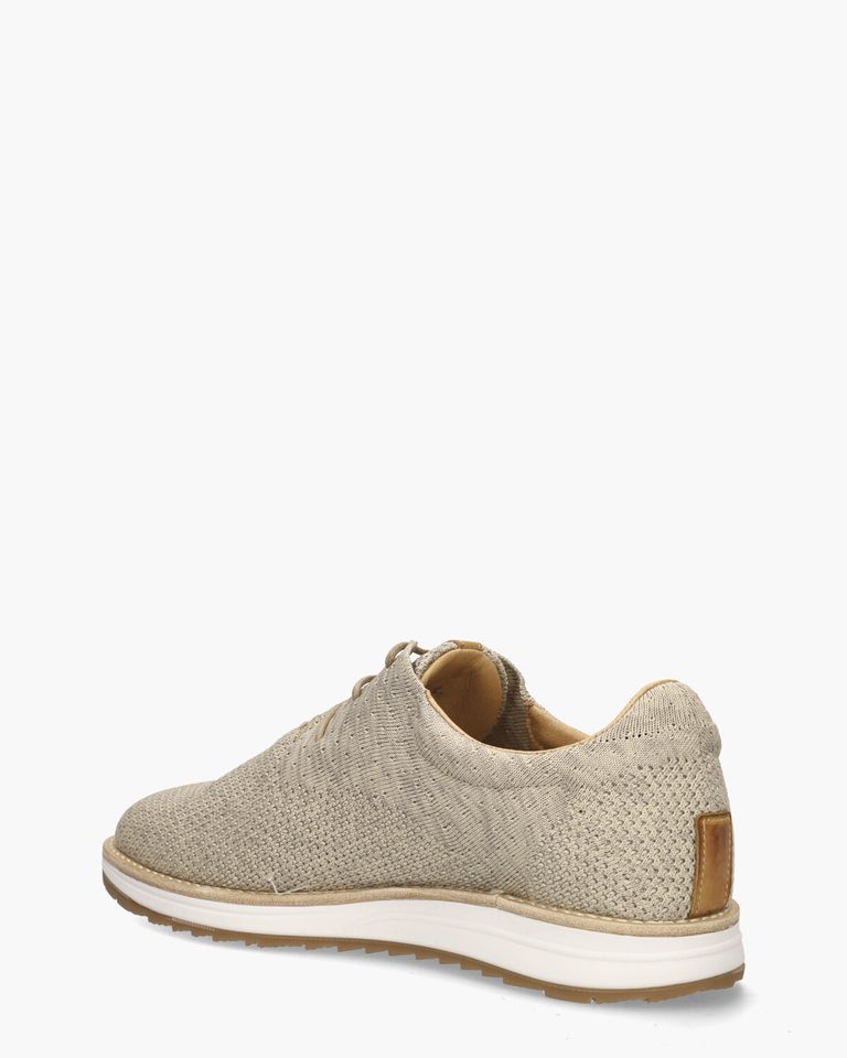 Nolan Knit Beige Heren Veterschoenen