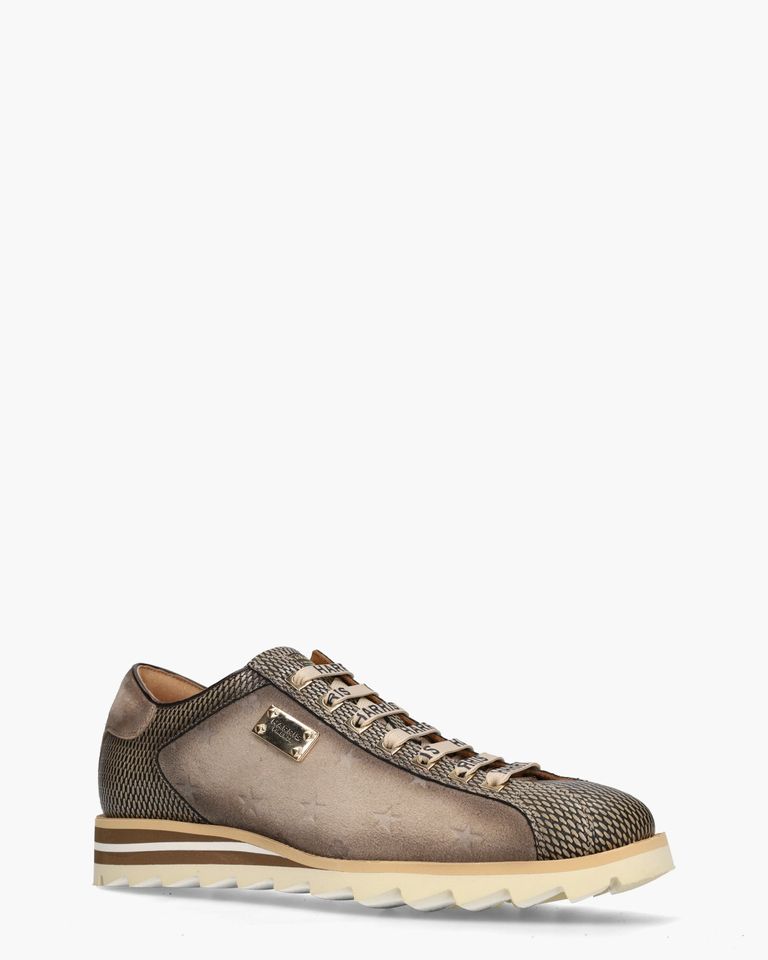 2817 Beige/Zwart Herensneakers