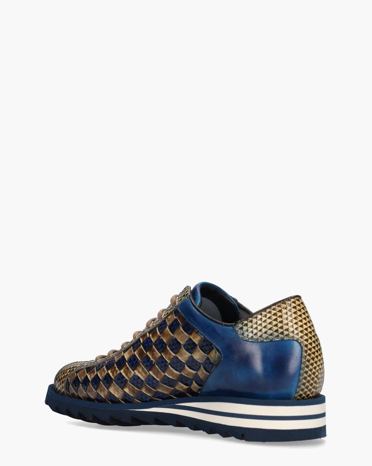 2817 Kobaltblauw/Bruin Herensneakers