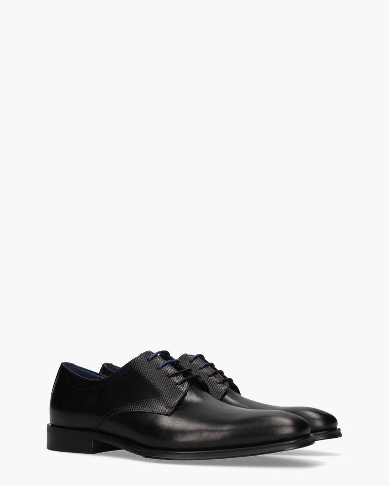 Zay Zwart Heren Veterschoenen