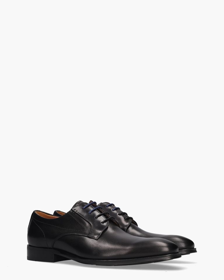 Alem Zwart Heren Veterschoenen