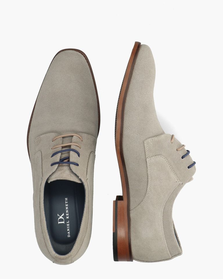 Zaman Taupe Heren Veterschoenen