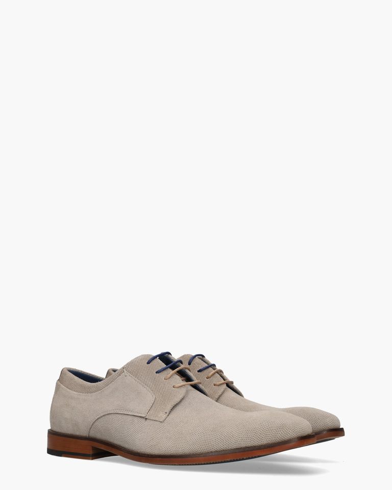 Zaman Taupe Heren Veterschoenen