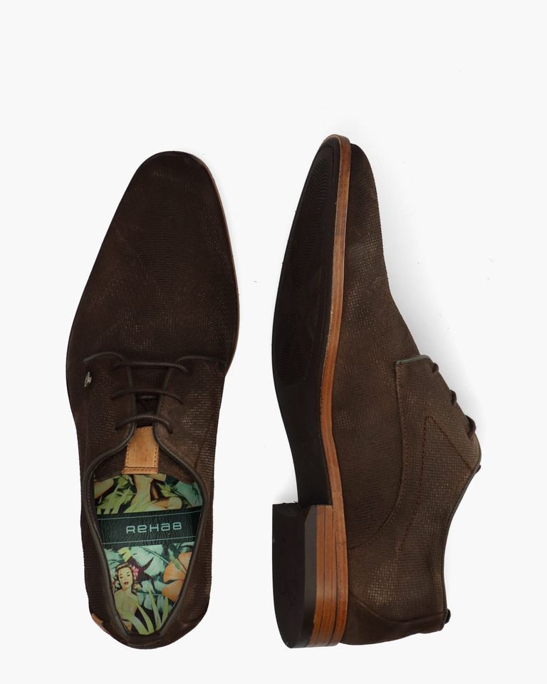 Greg Wall Donkerbruin Heren Veterschoenen