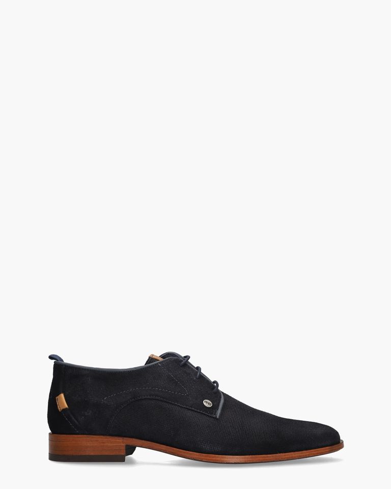 Greg Wall Donkerblauw Heren Veterschoenen