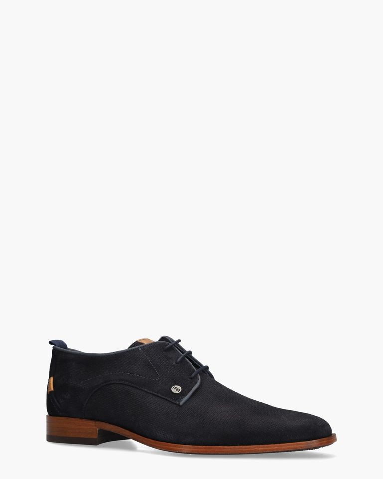 Greg Wall Donkerblauw Heren Veterschoenen