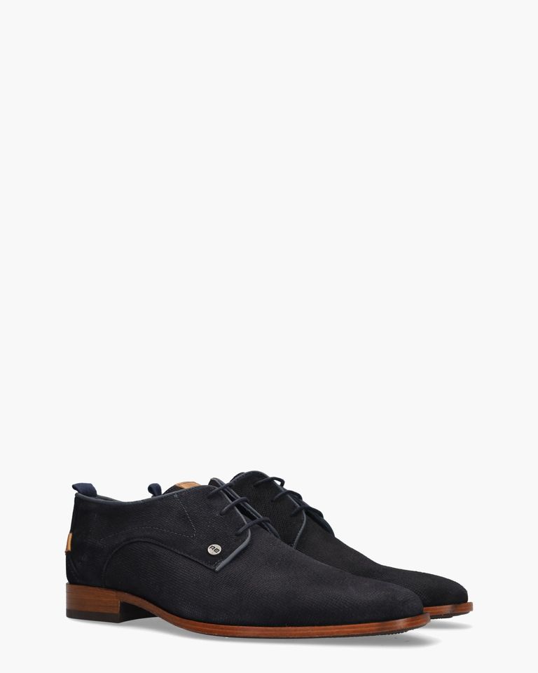 Greg Wall Donkerblauw Heren Veterschoenen