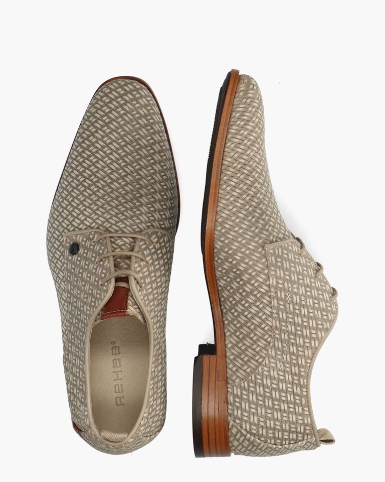 Greg Braid Beige Heren Veterschoenen