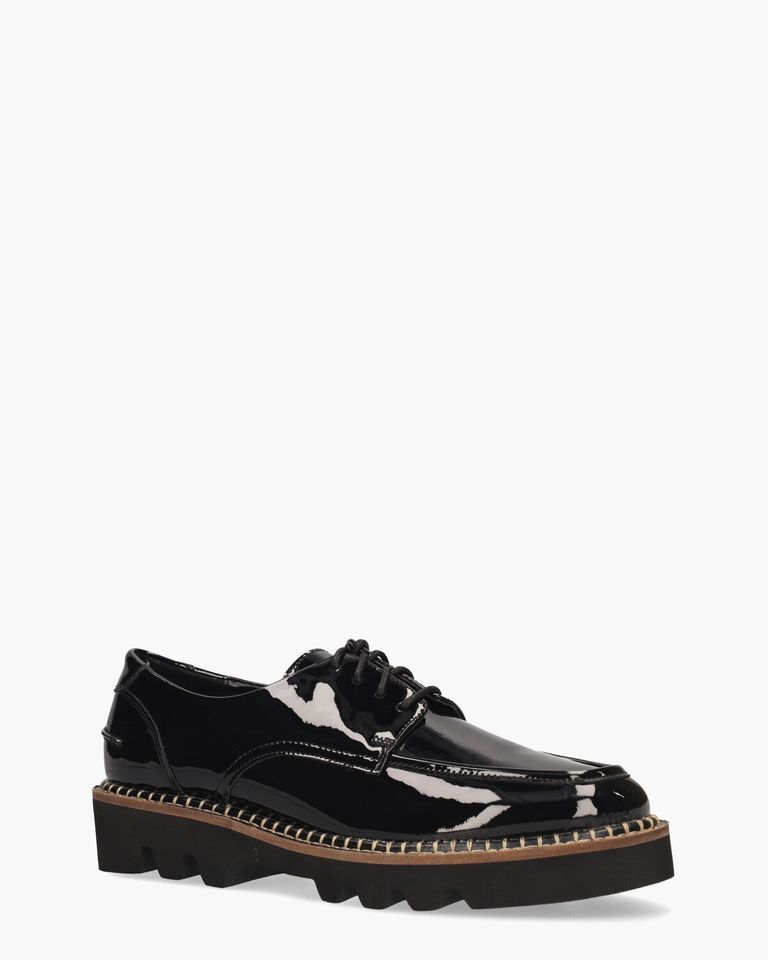 Vilene Zwart Dames Veterschoenen