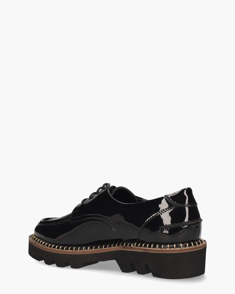 Vilene Zwart Dames Veterschoenen