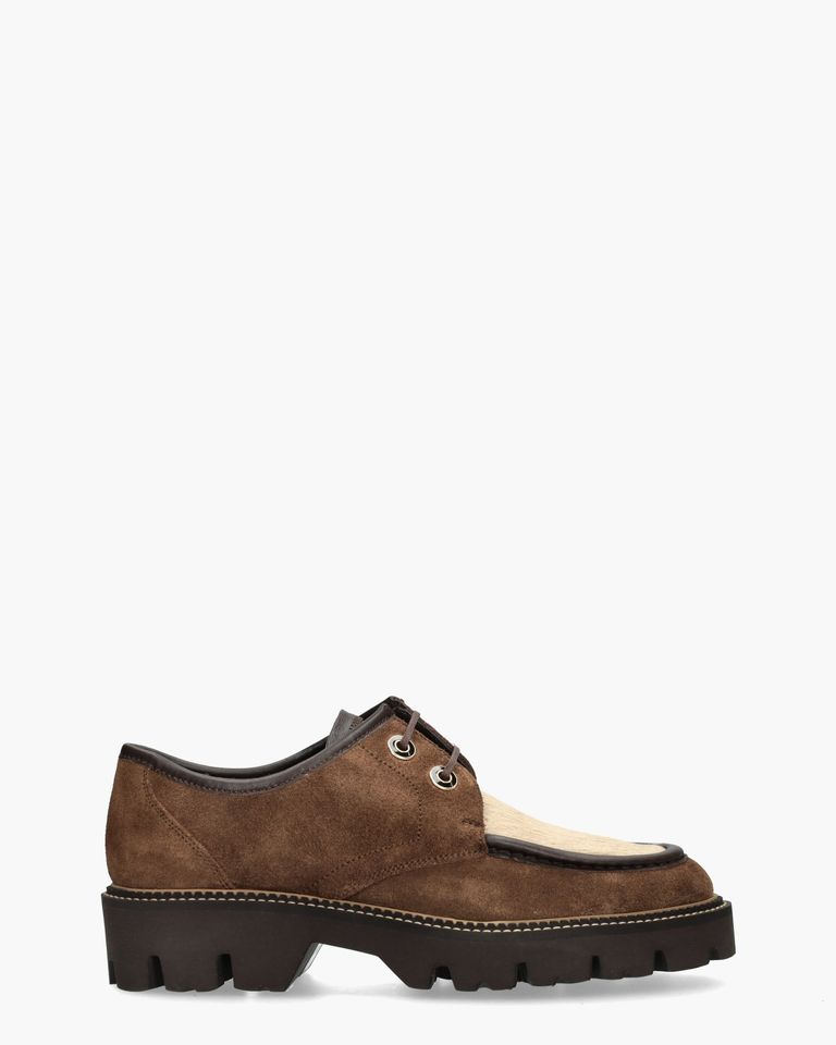 33037 Brown Dames Veterschoenen