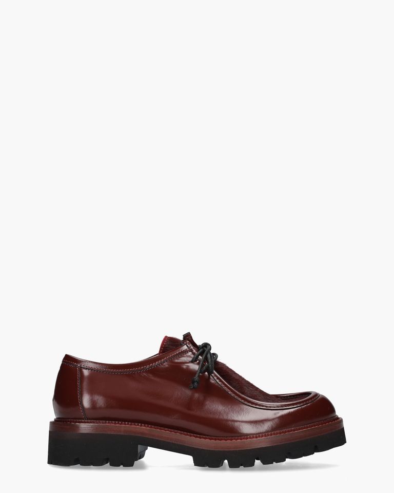 3225 Bordeauxrood Dames Veterschoenen