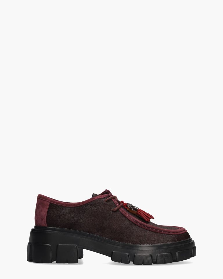 Amely Bordeauxrood Dames Veterschoenen