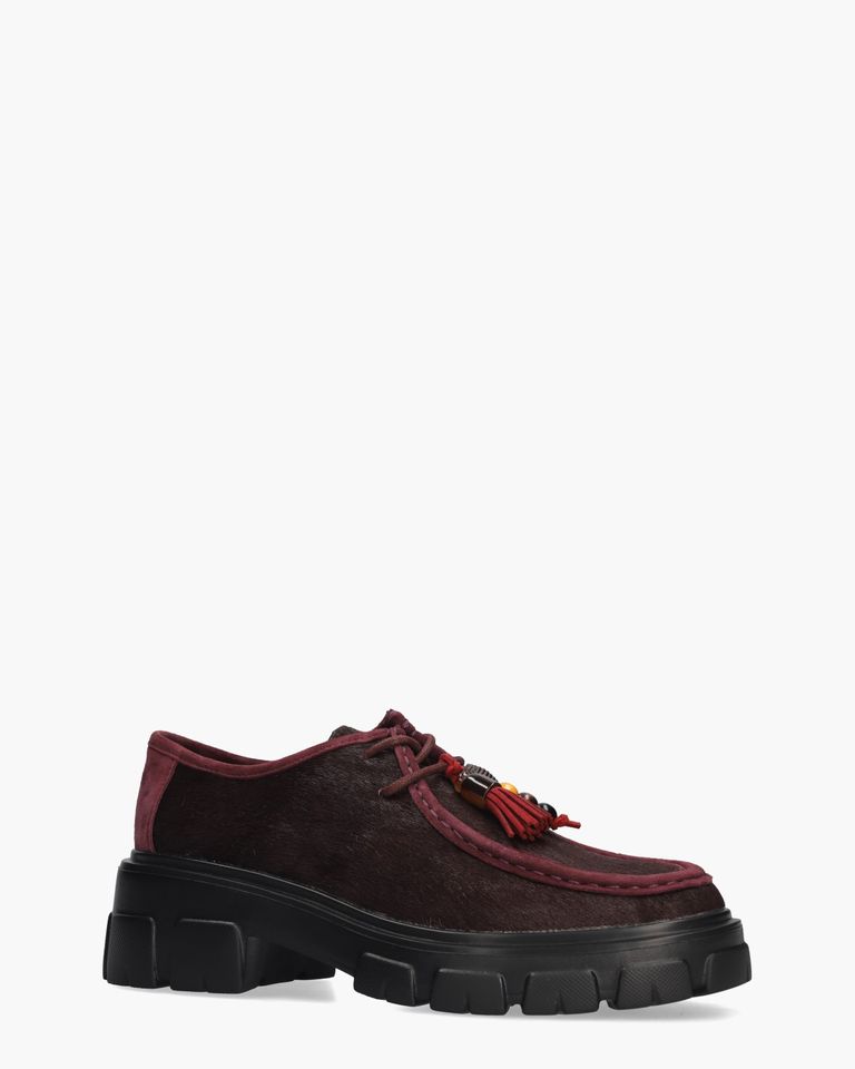 Amely Bordeauxrood Dames Veterschoenen
