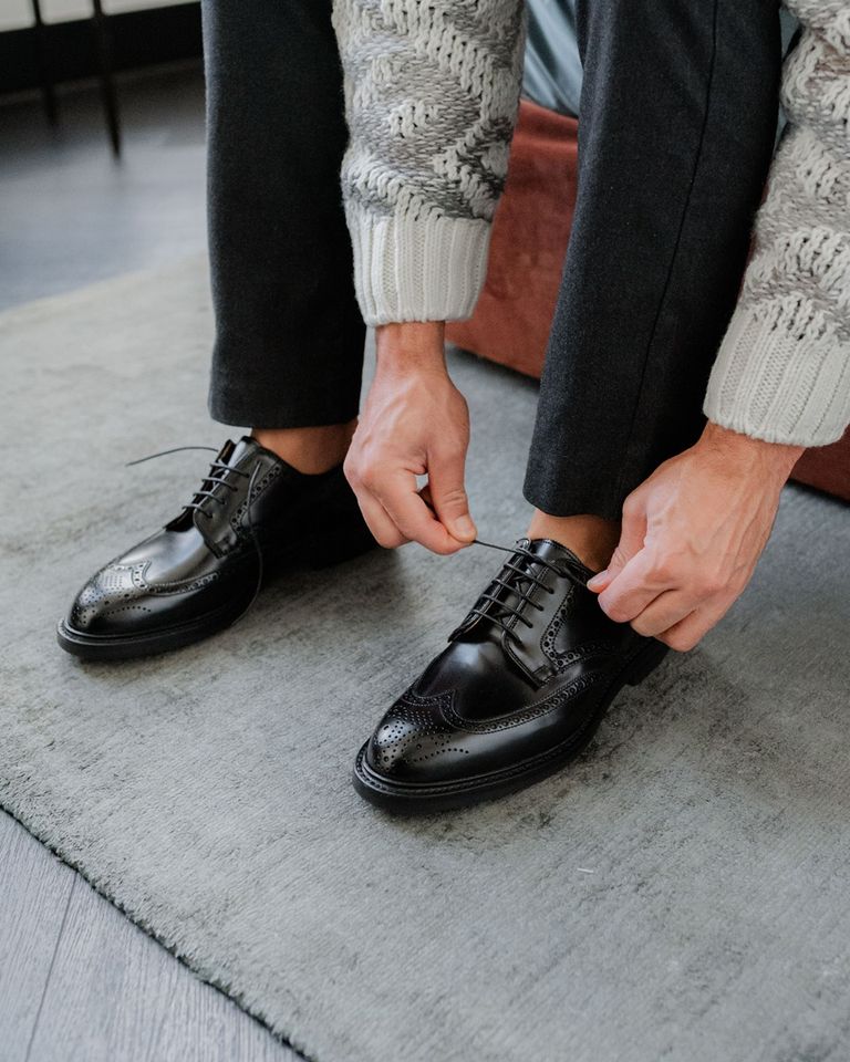 Pembroke Zwart Heren Veterschoenen