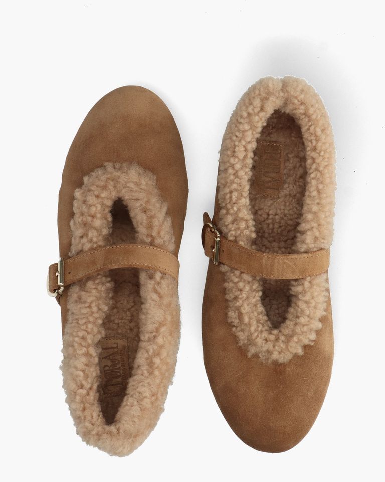 Anoush Cognac Damesballerina's