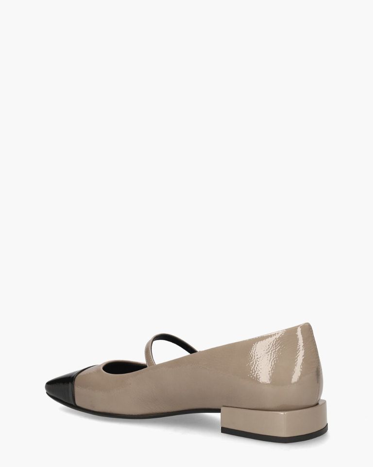 Varleen Taupe/Zwart Damesballerina's