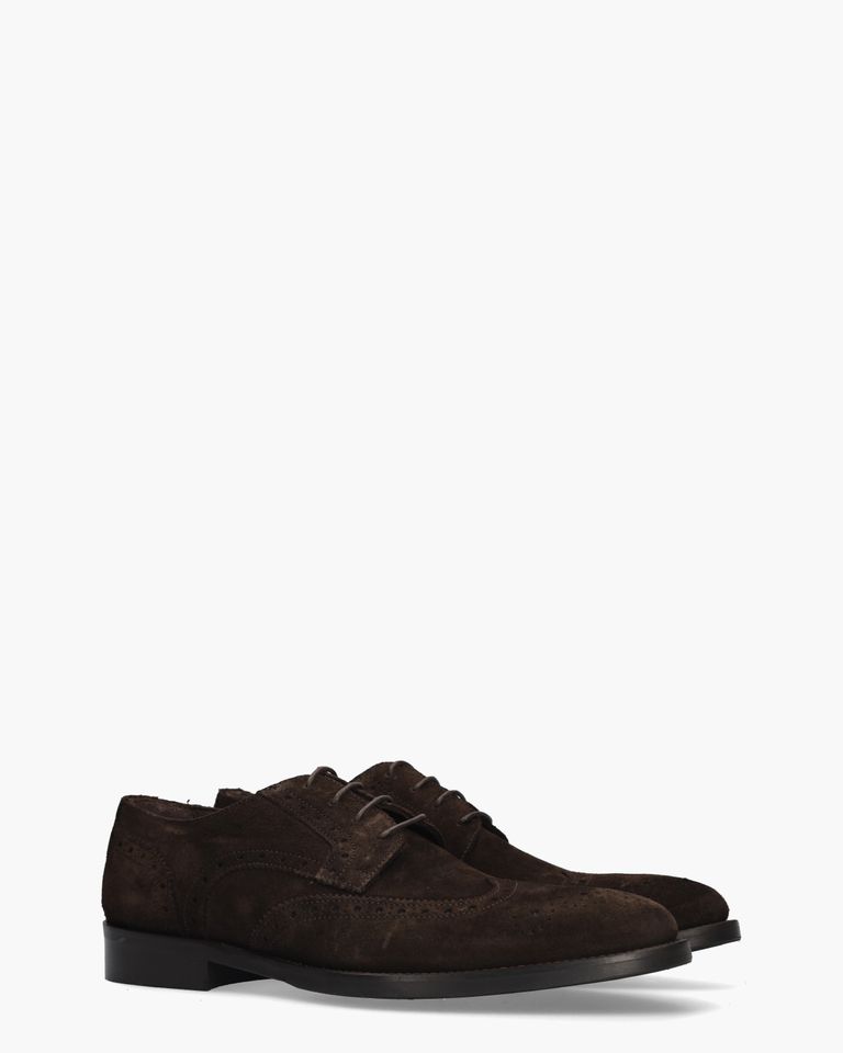 904 Donkerbruin Heren Veterschoenen