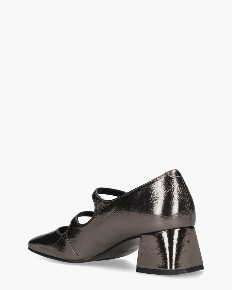 2896 Zilvergrijs Dames Gespschoenen