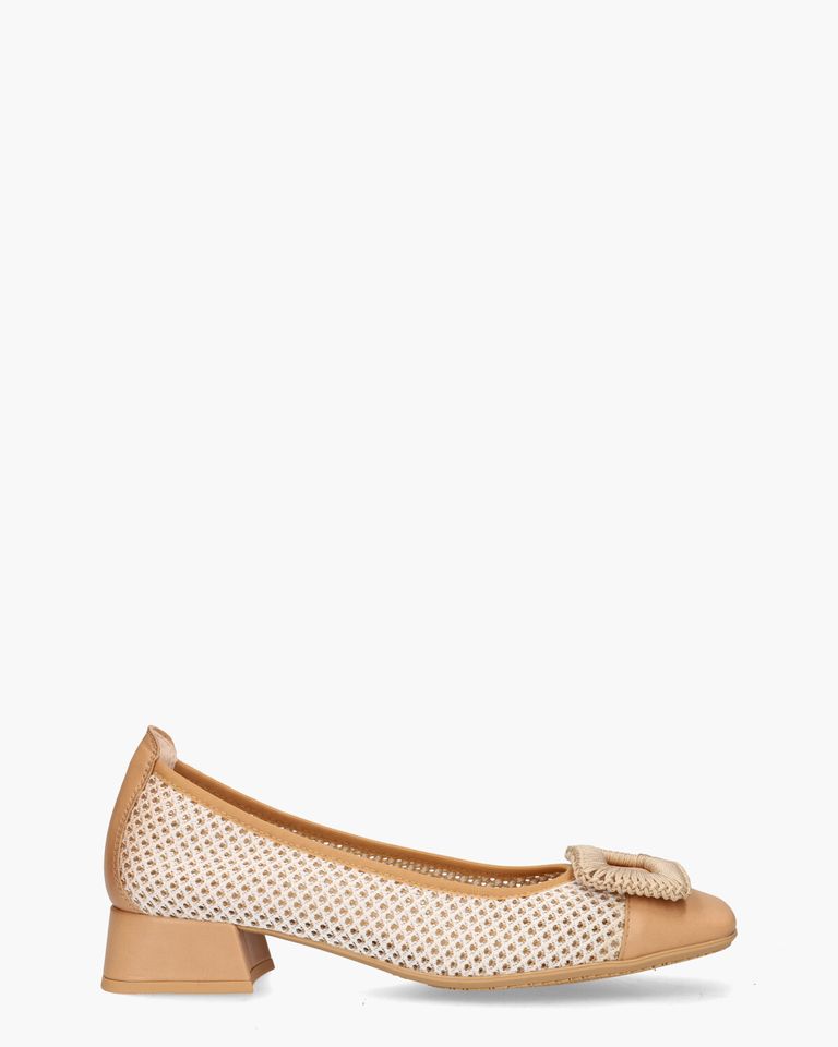 BHV243335 Lichtbruin/Off-White Damesloafers