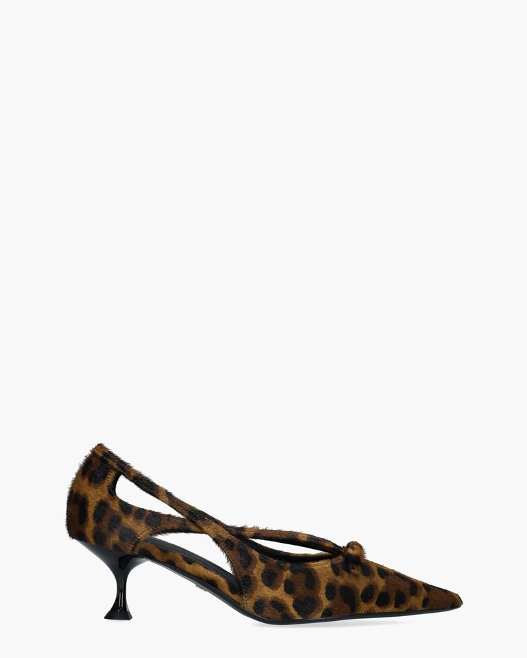 Navari Bruin/Zwart Dames Slingbackpumps
