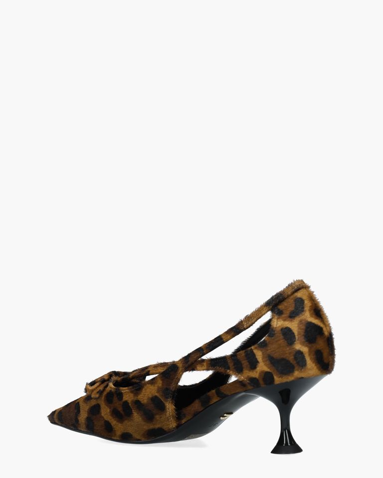 Navari Bruin/Zwart Dames Slingbackpumps