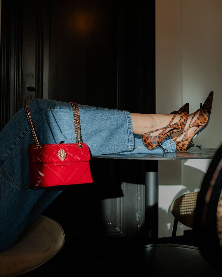 Navari Bruin/Zwart Dames Slingbackpumps