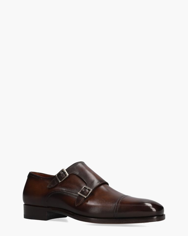 21084 Bruin Heren Gespschoenen