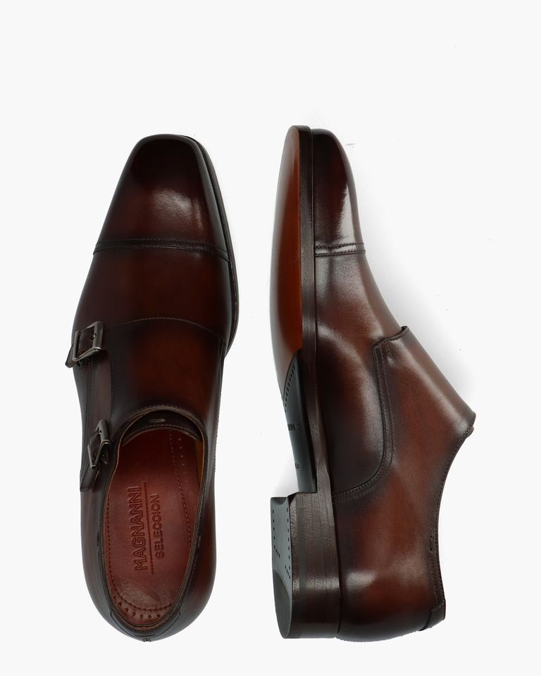 21084 Bruin Heren Gespschoenen