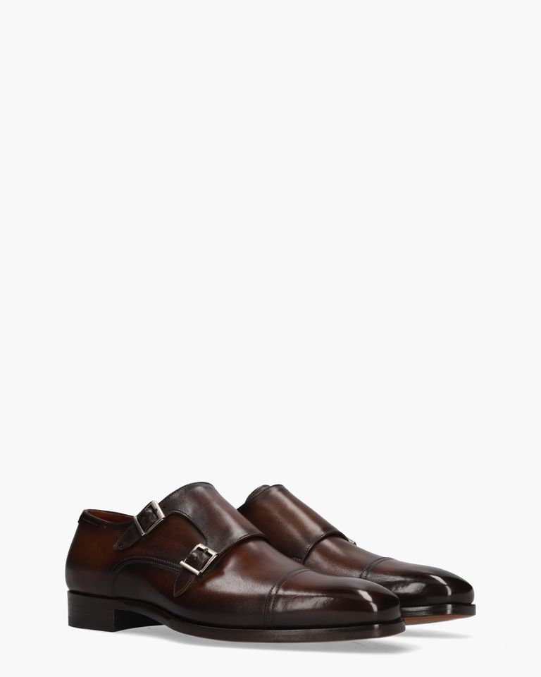 21084 Bruin Heren Gespschoenen