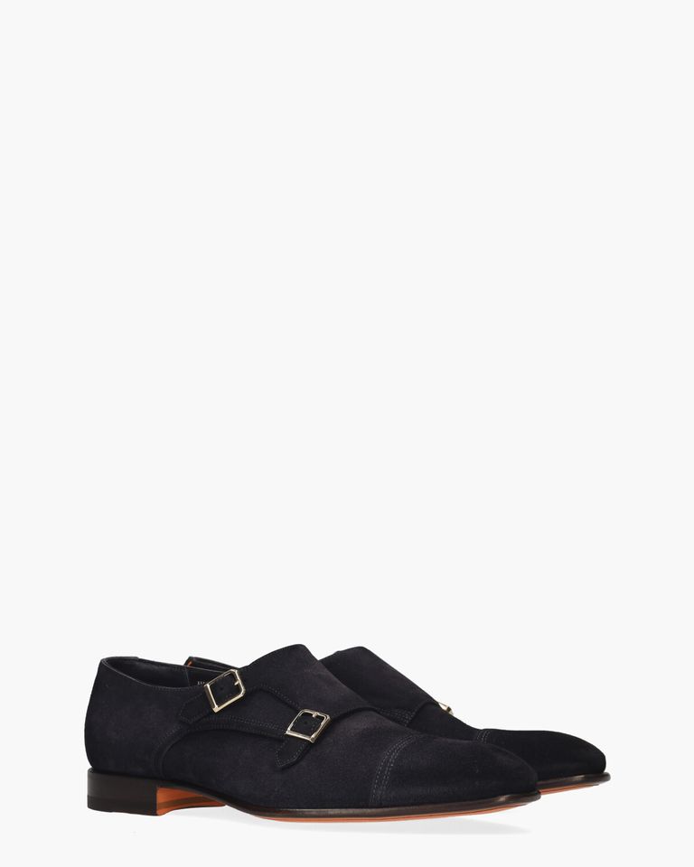 19027 Donkerblauw Heren Gespschoenen