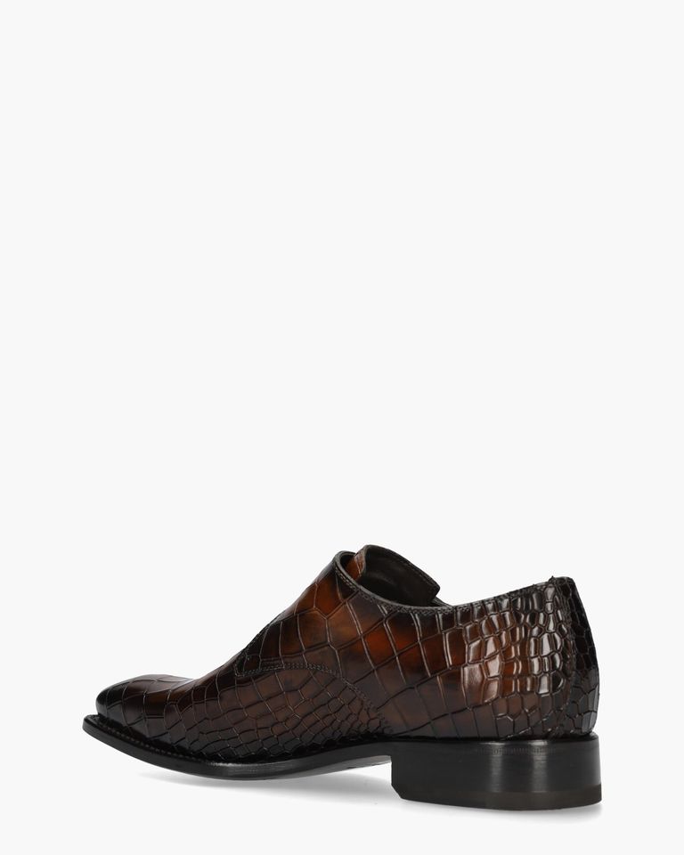 9195 Cognac Heren Gespschoenen