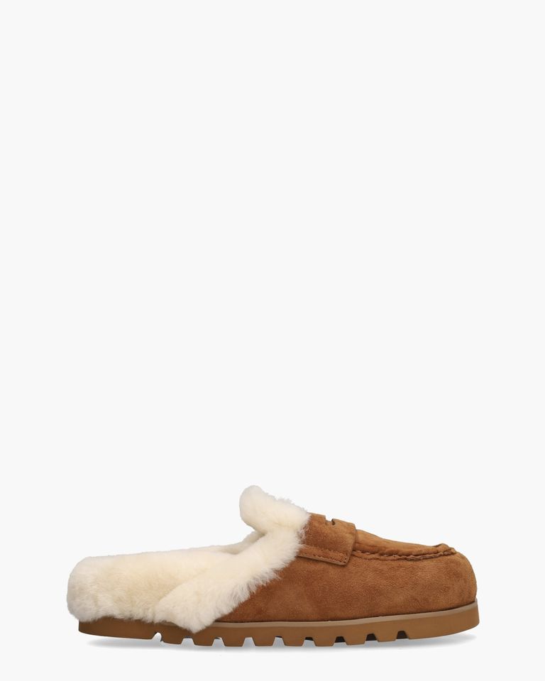 Corded Cognac Damesslippers