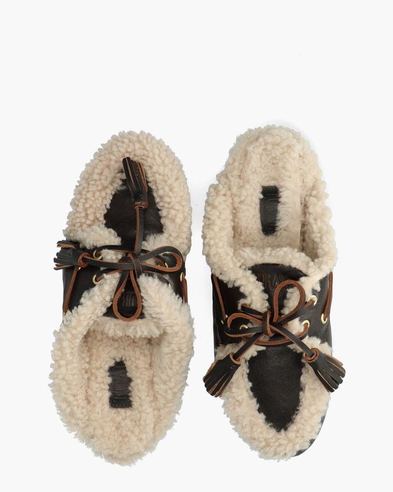 Killian Winter Donkerbruin Damesslippers