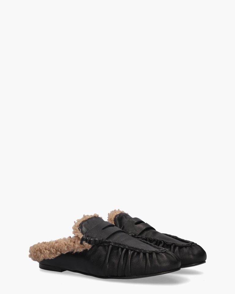 Piper Zwart Damesslippers