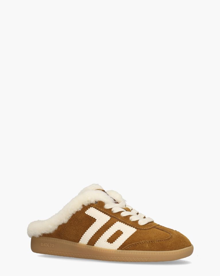 Easter Fur Lined Cognac Damesslippers