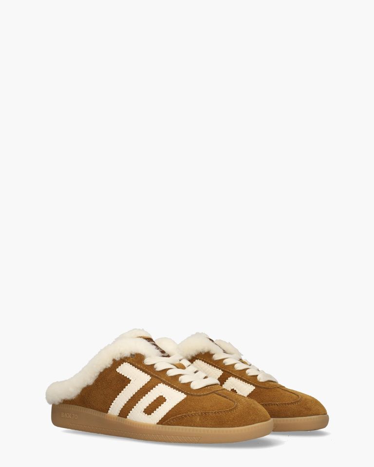 Easter Fur Lined Cognac Damesslippers