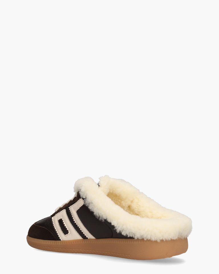 Easter Fur Lined Donkerbruin Damesslippers