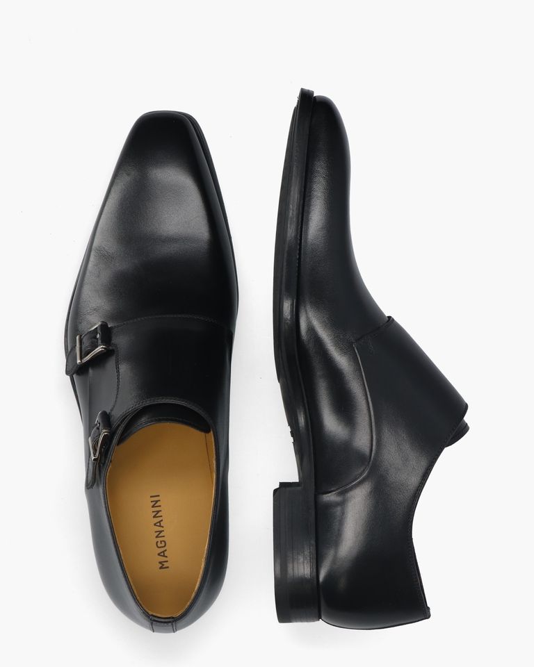 23037 Zwart Heren Gespschoenen