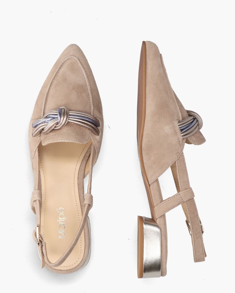 Melita-Ma Beige Dames Slingbackpumps