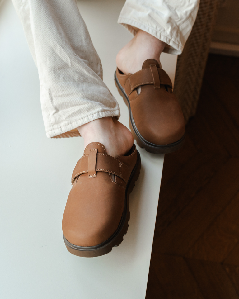 Solano Clog Chestnut Herenslippers