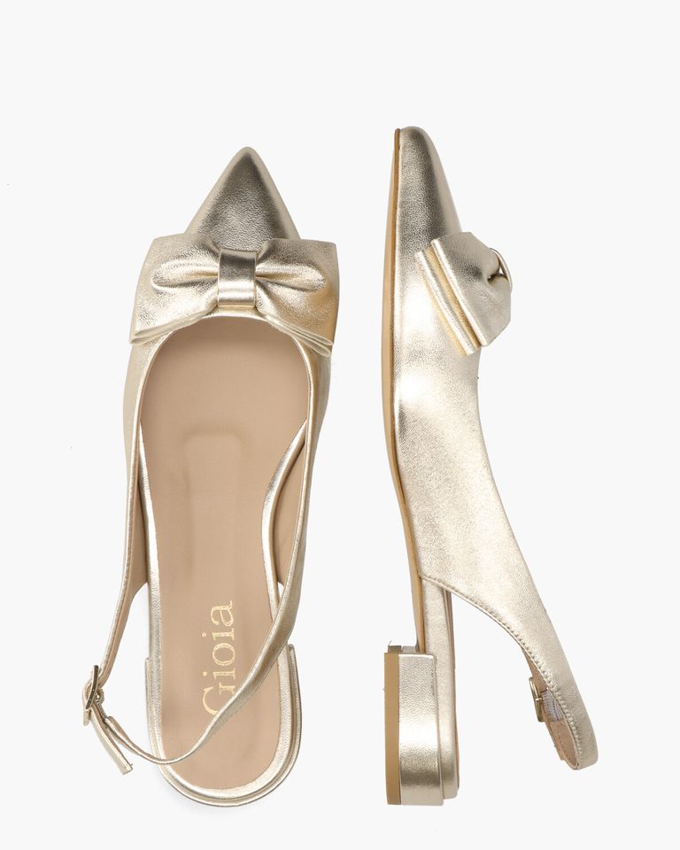 Walijne Goud Dames Slingbackpumps